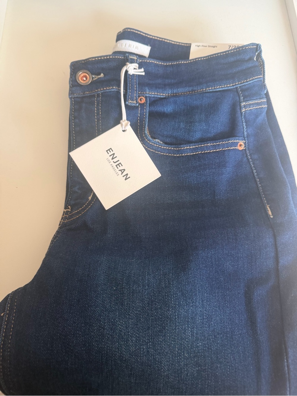 ENJEAN High-Rise Women's Jeans in Dark Blue